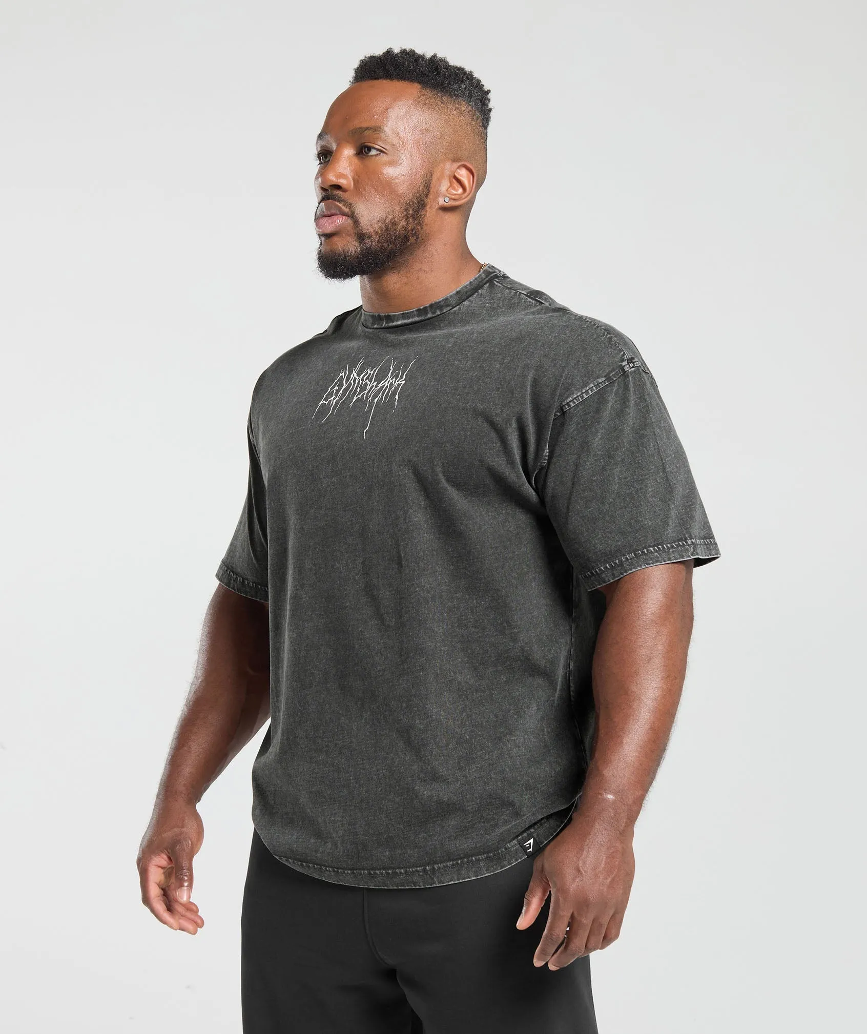Gymshark Distressed Graphic T-shirt - Black Acid Wash sold by Gymshark product image thumbnail 3