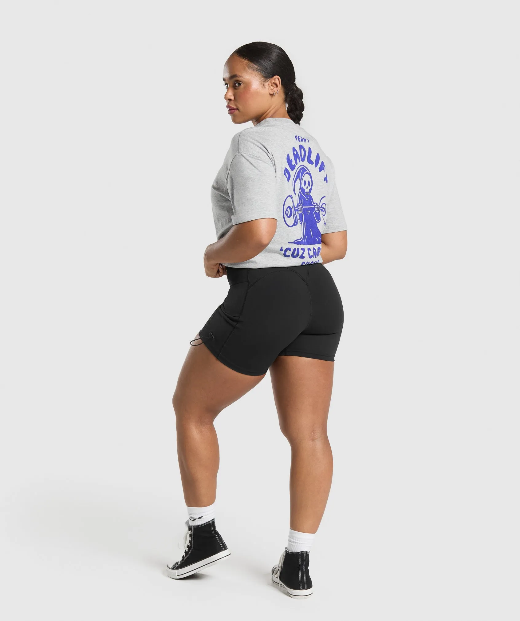 Gymshark Graphic Reaper Oversized Tee - Light Grey Core Marl sold by Gymshark product image thumbnail 4