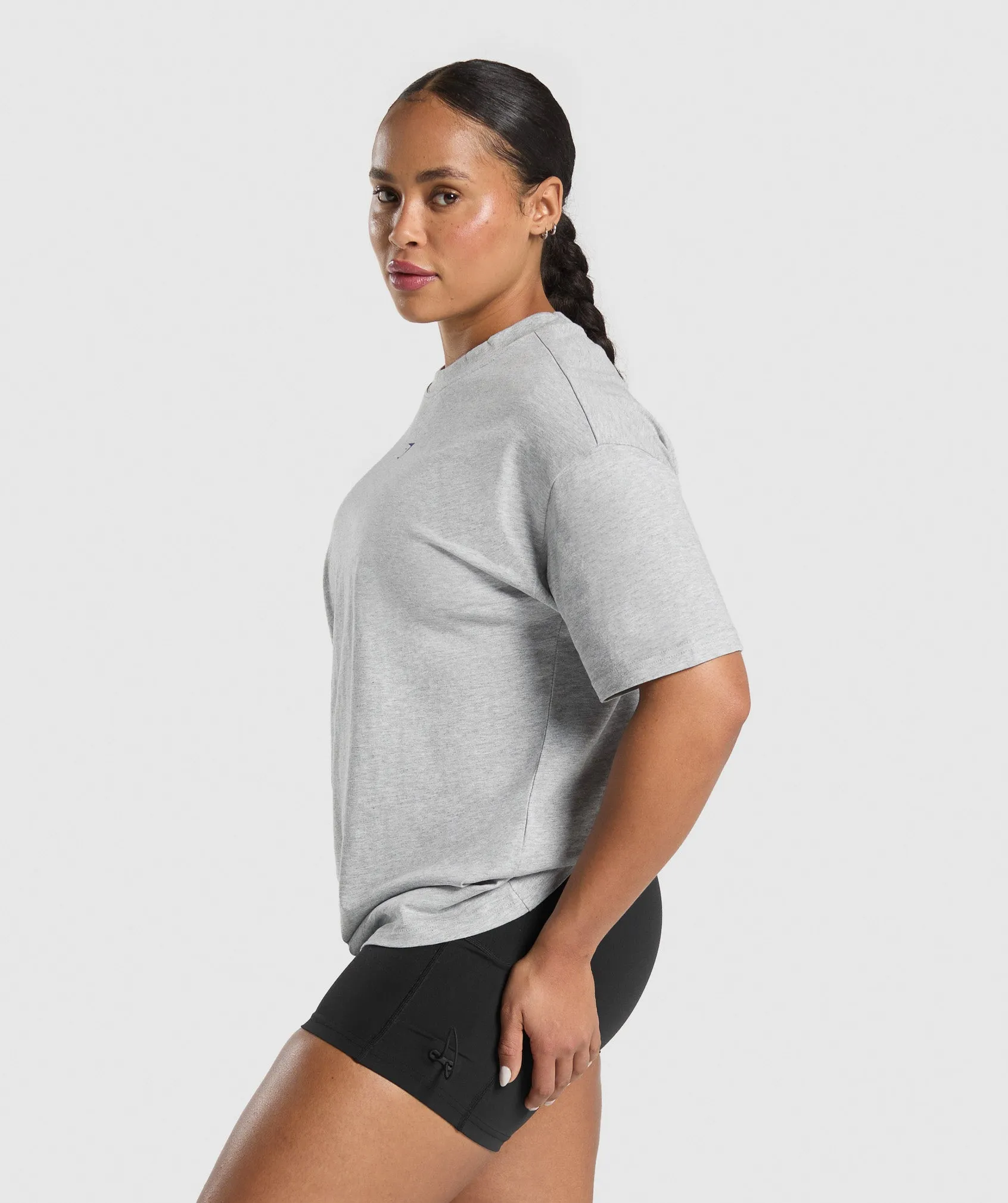 Gymshark Graphic Reaper Oversized Tee - Light Grey Core Marl sold by Gymshark product image thumbnail 3