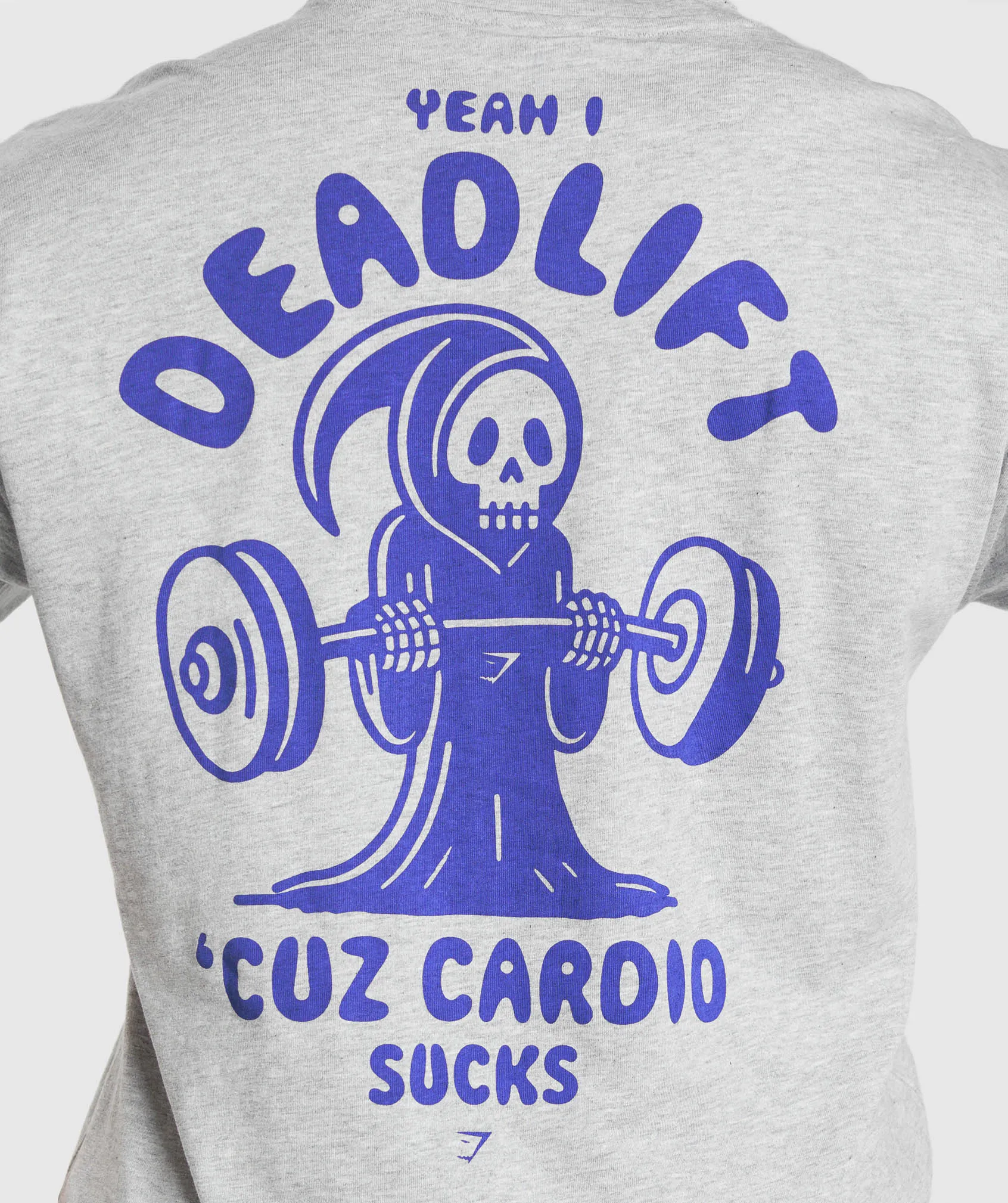 Gymshark Graphic Reaper Oversized Tee - Light Grey Core Marl sold by Gymshark product image thumbnail 5