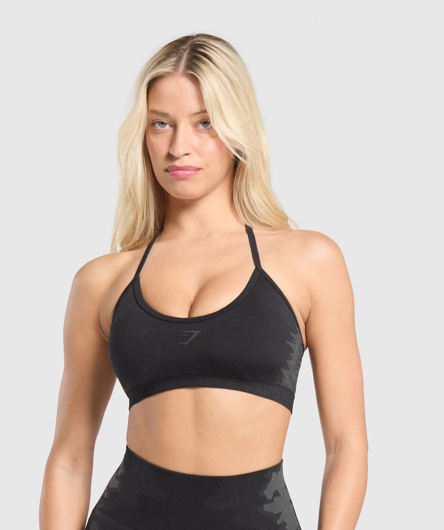 Gymshark Caged Seamless Bralette - Black/Graphite Grey sold by Gymshark