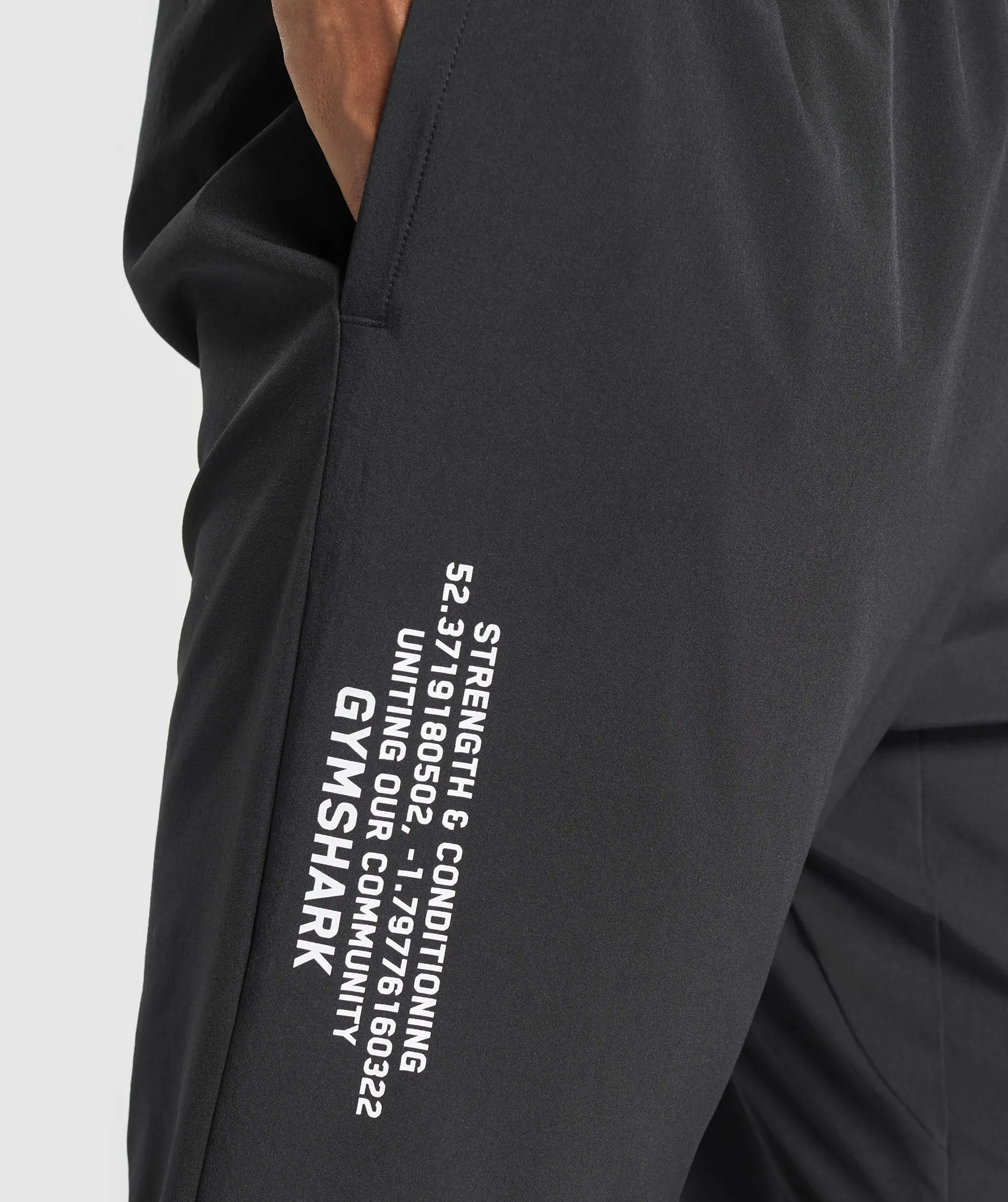 Gymshark Fitness Apparel Woven Joggers - Black sold by Gymshark product image thumbnail 3