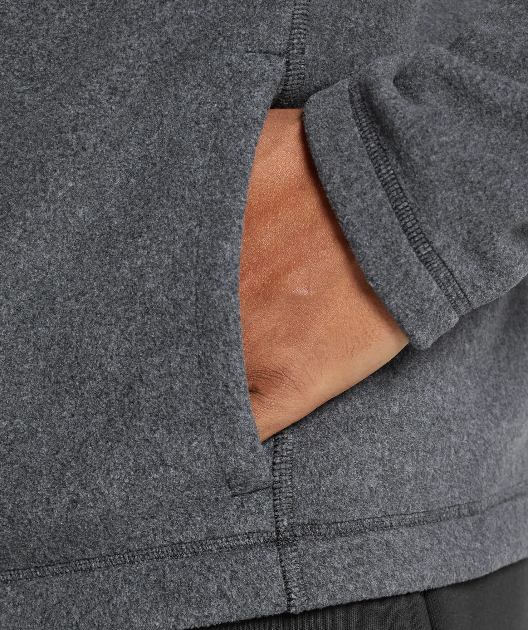 Gymshark Fleece Zip Through Jacket - Black/Graphite Grey sold by Gymshark product image thumbnail 5