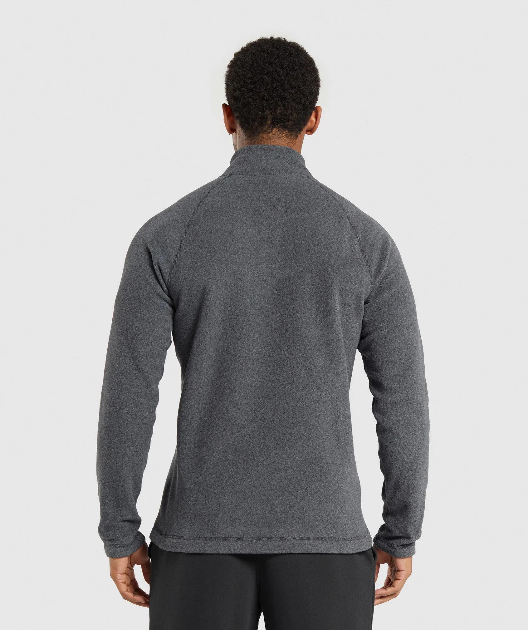 Gymshark Fleece 1/4 Zip - Black/Graphite Grey sold by Gymshark product image thumbnail 2