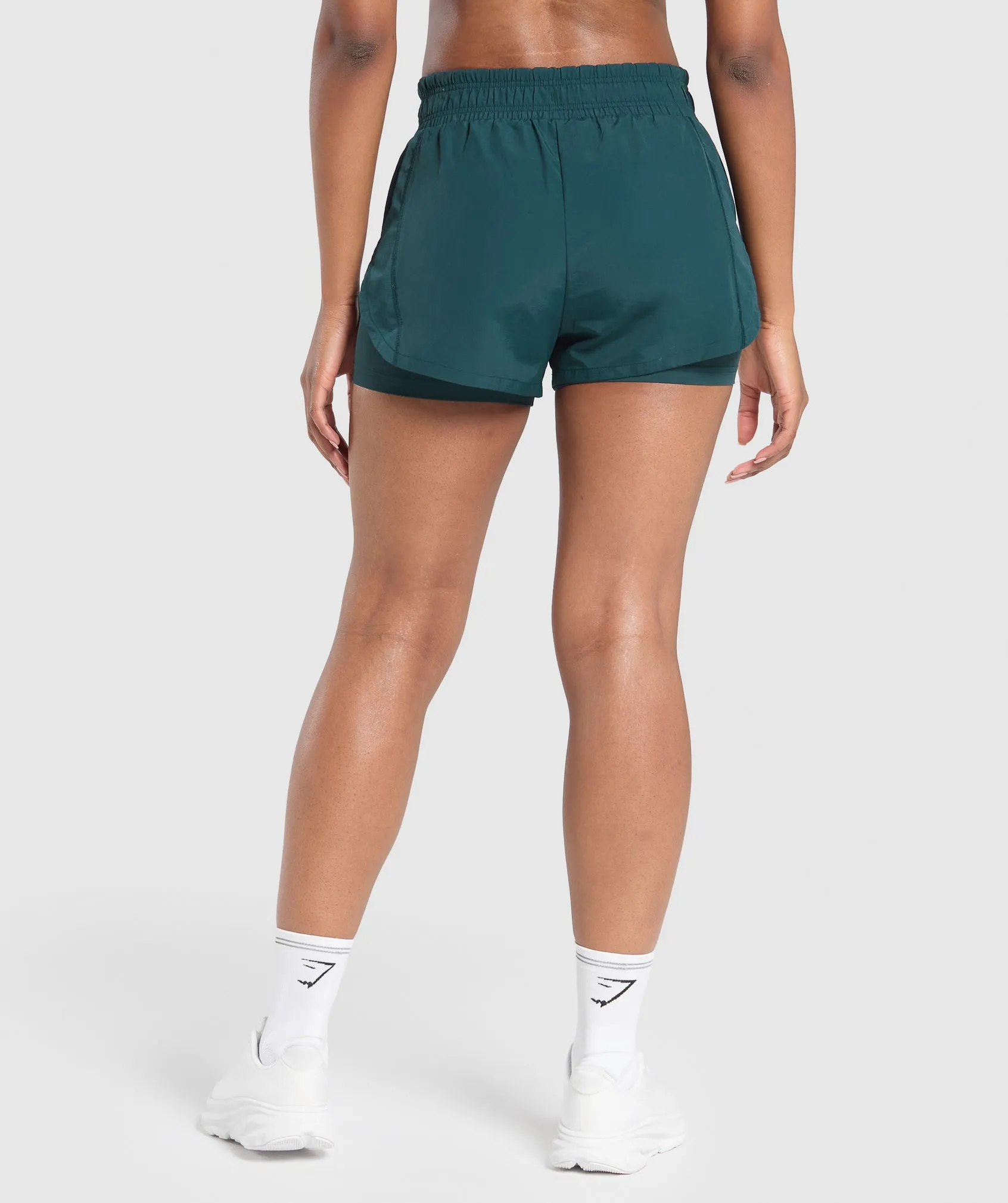 Gymshark Running 2 in 1 Woven Shorts - Strong Teal sold by Gymshark product image thumbnail 2