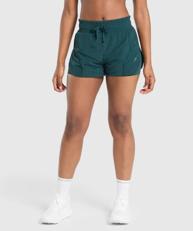 Gymshark Running 2 in 1 Woven Shorts - Strong Teal sold by Gymshark