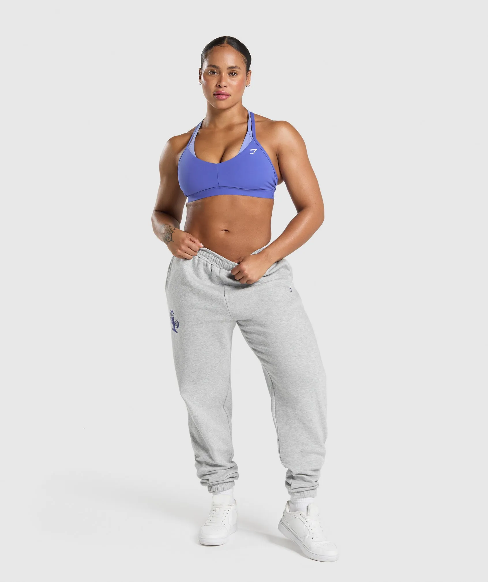 Gymshark Graphic Reaper Oversized Joggers - Light Grey Core Marl sold by Gymshark product image thumbnail 4