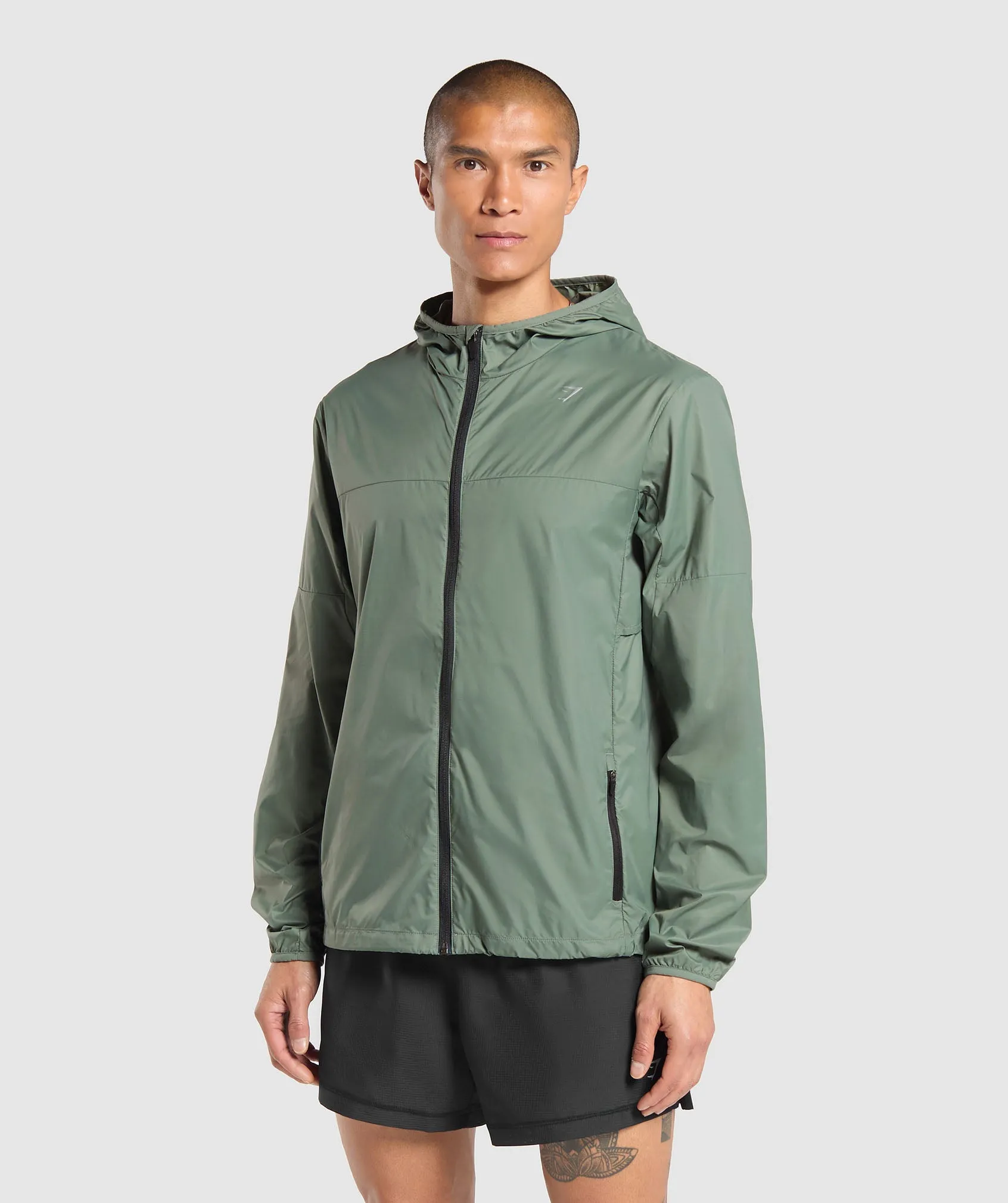 Gymshark Running Windbreaker - Unit Green sold by Gymshark product image thumbnail 3