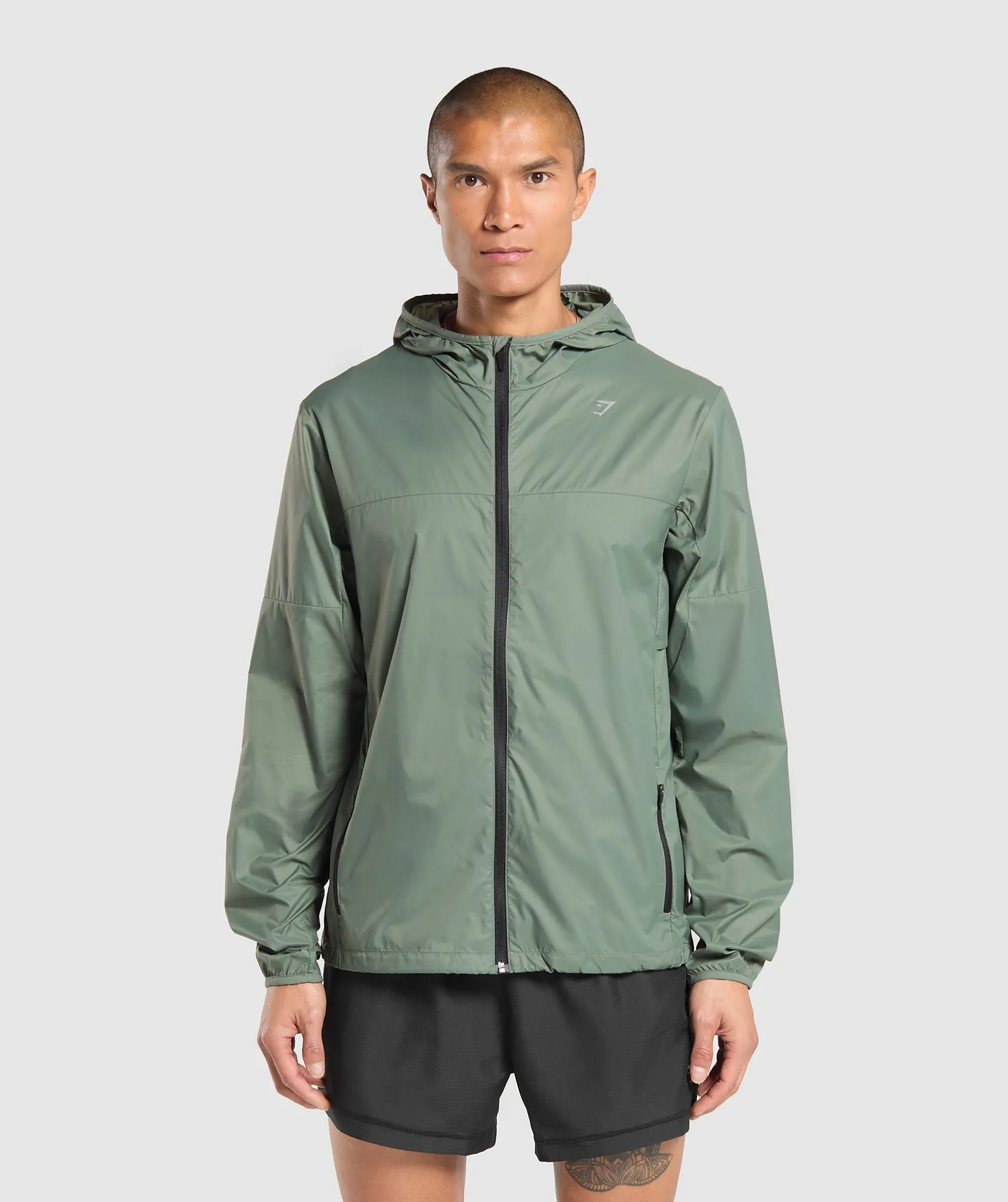 Gymshark Running Windbreaker - Unit Green sold by Gymshark