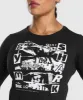 Gymshark Punk Graphic Long Sleeve Midi Top - Black sold by Gymshark