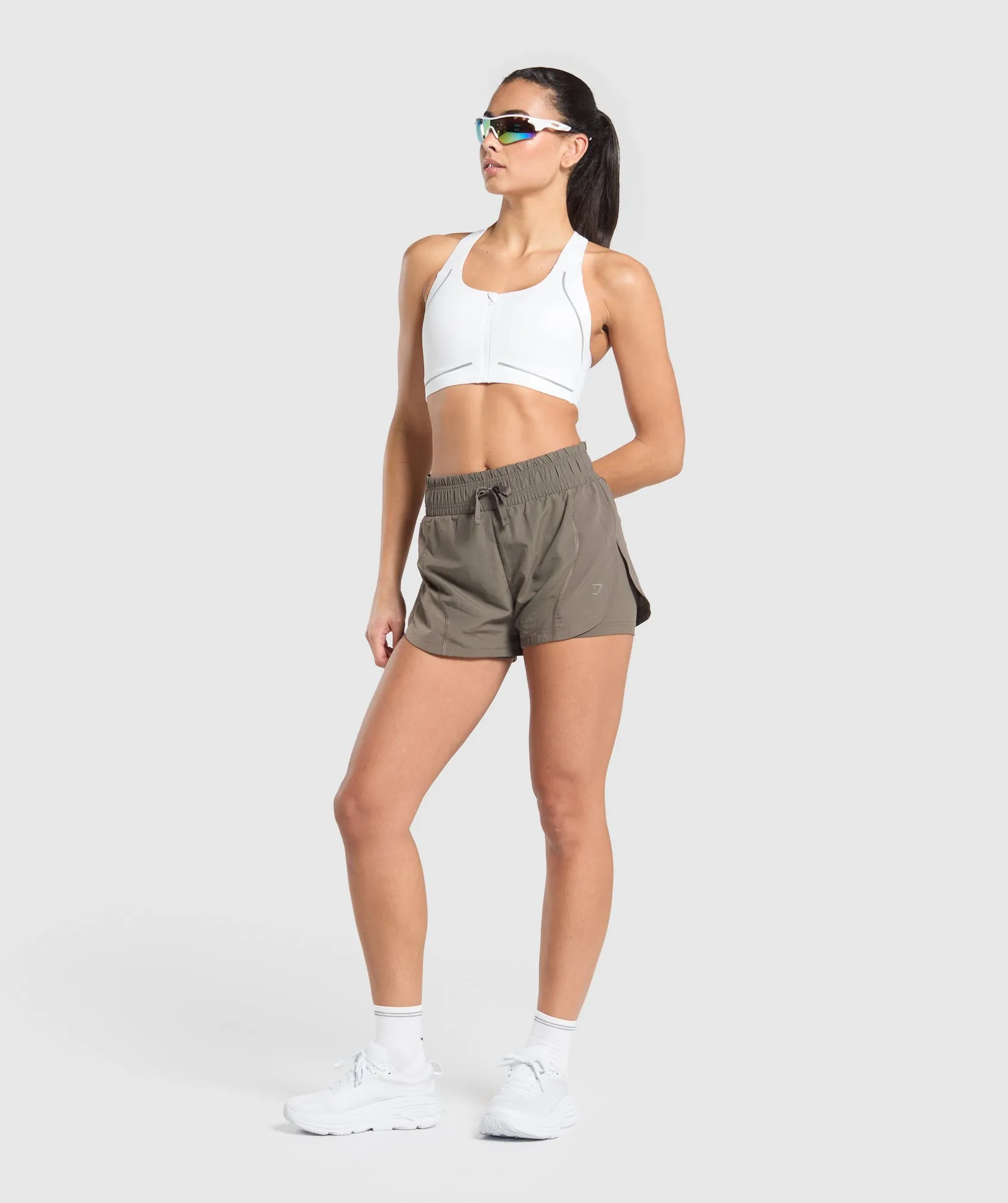 Gymshark Running 2 in 1 Woven Shorts - Camo Brown sold by Gymshark product image thumbnail 3