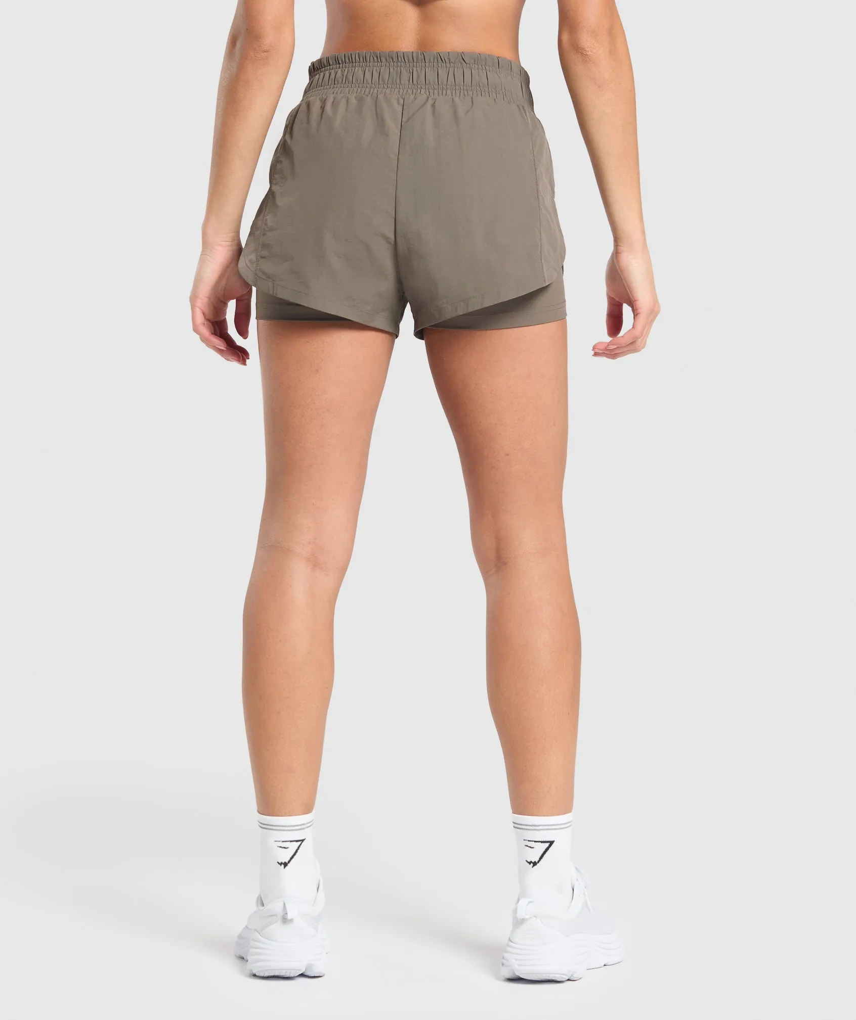 Gymshark Running 2 in 1 Woven Shorts - Camo Brown sold by Gymshark product image thumbnail 2