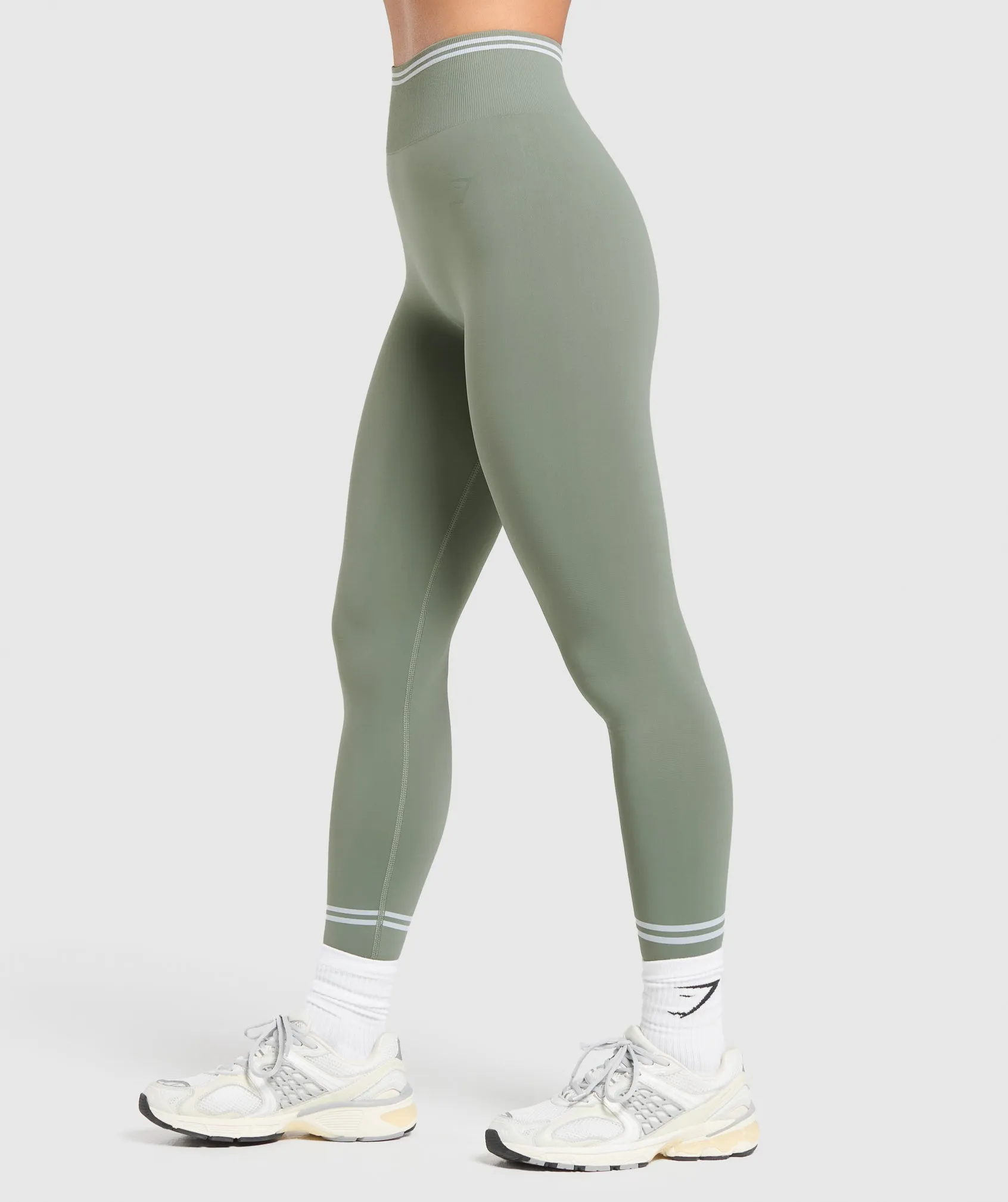 Gymshark Contrast Seamless Leggings - Unit Green sold by Gymshark product image thumbnail 3