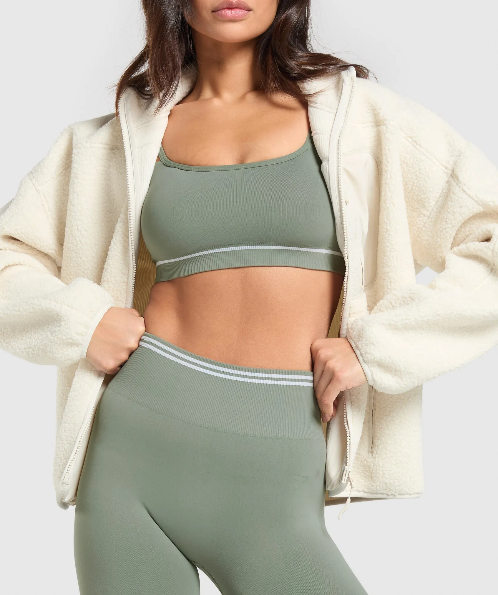 Gymshark Contrast Seamless Leggings - Unit Green sold by Gymshark product image thumbnail 5