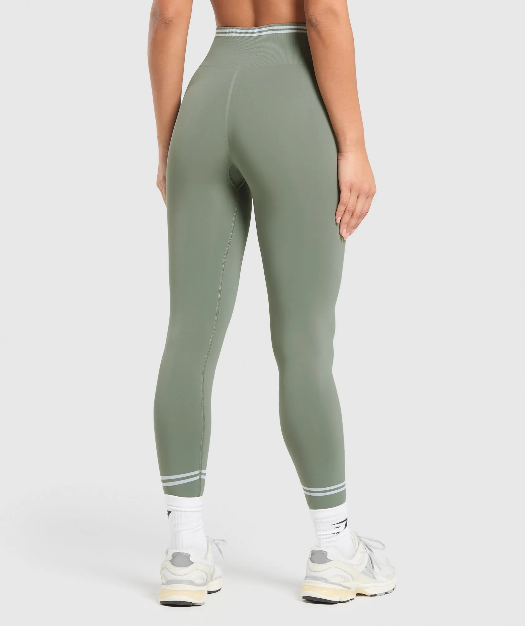 Gymshark Contrast Seamless Leggings - Unit Green sold by Gymshark product image thumbnail 2