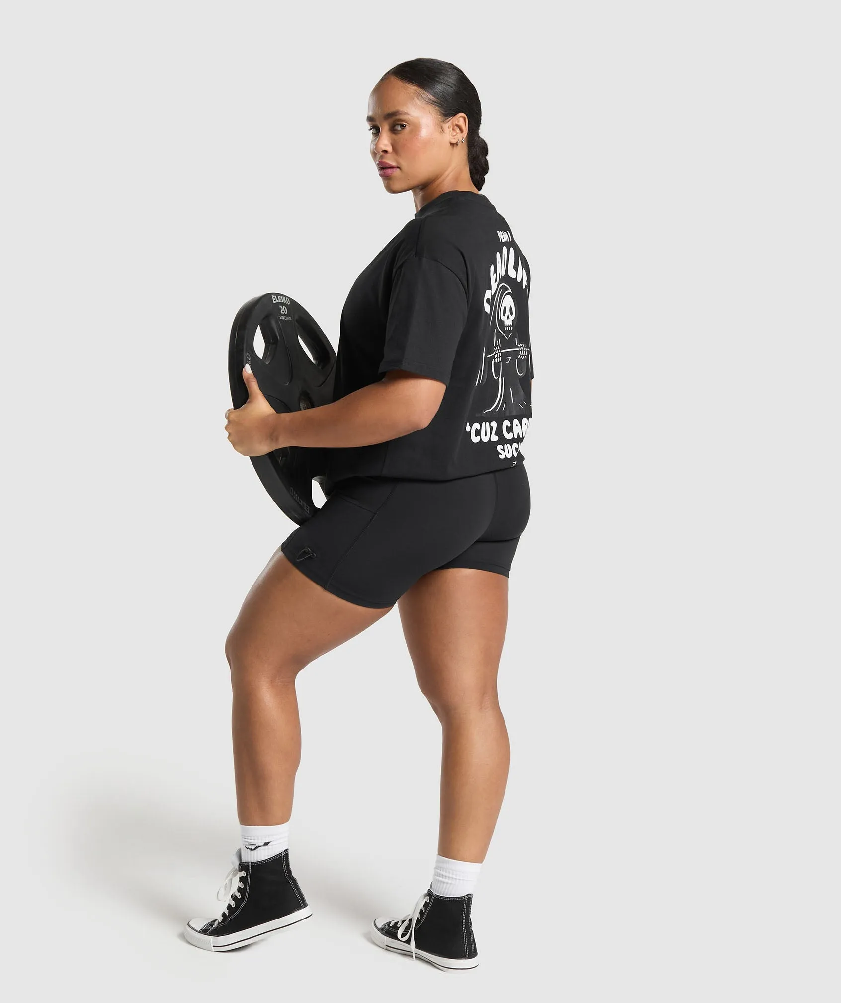 Gymshark Graphic Reaper Oversized Tee - Black sold by Gymshark product image thumbnail 4