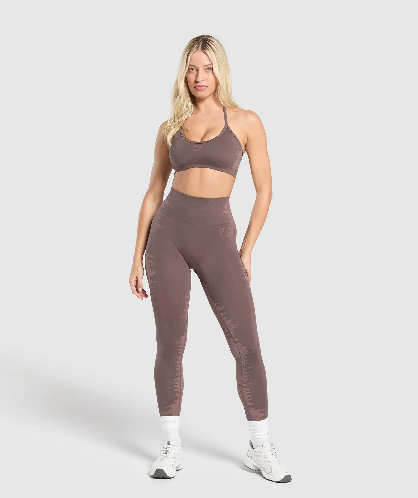 Gymshark Caged Seamless Bralette - Steel Purple/Brick Brown sold by Gymshark product image thumbnail 3