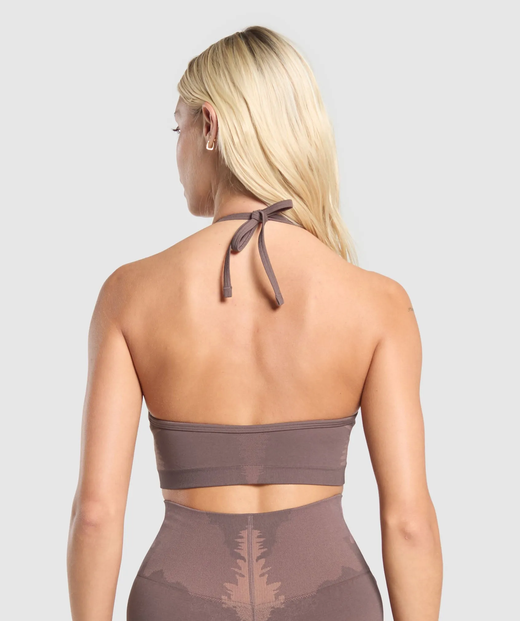 Gymshark Caged Seamless Bralette - Steel Purple/Brick Brown sold by Gymshark product image thumbnail 2