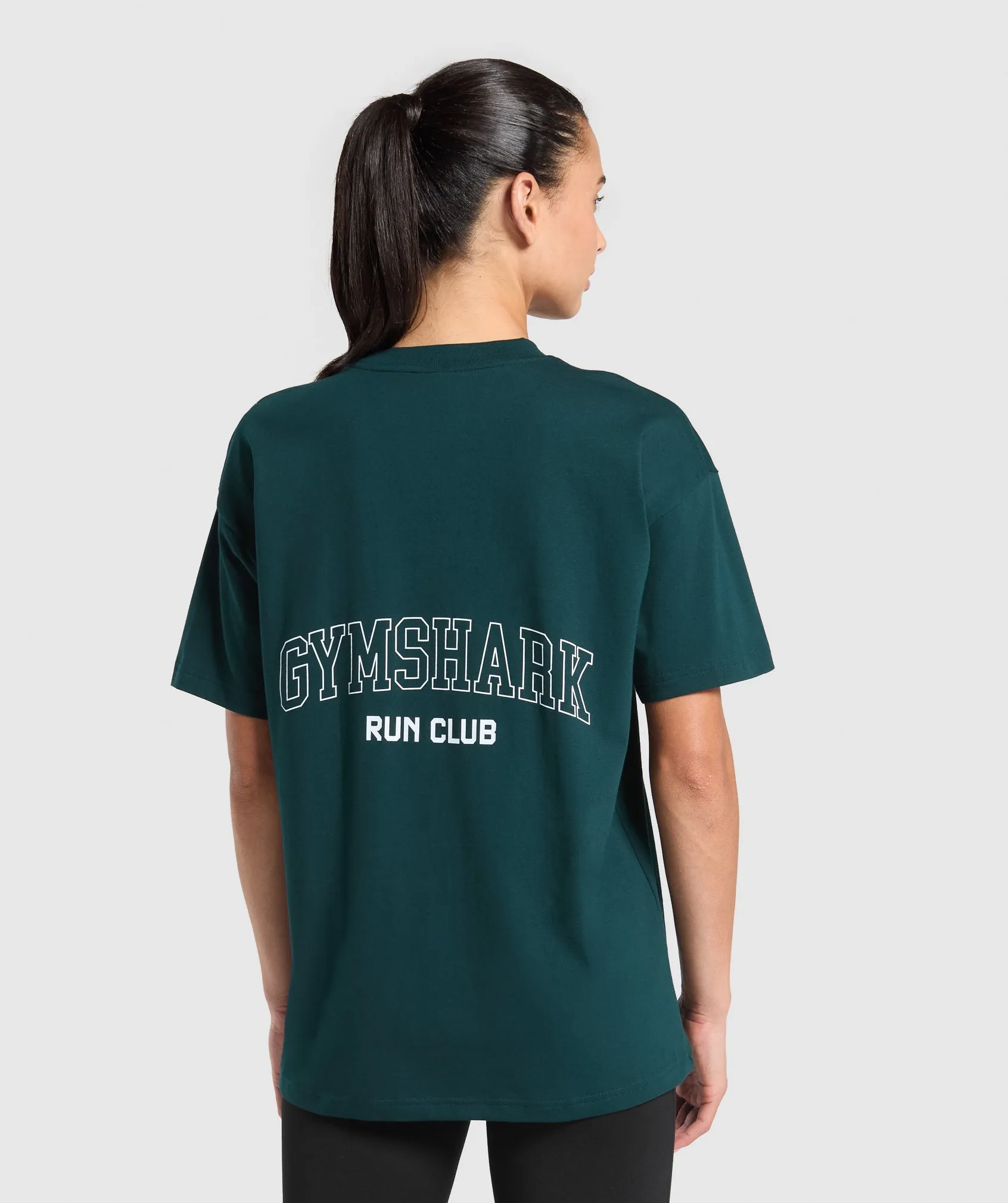 Gymshark Running Graphic Oversized T-Shirt - Strong Teal sold by Gymshark product image thumbnail 3