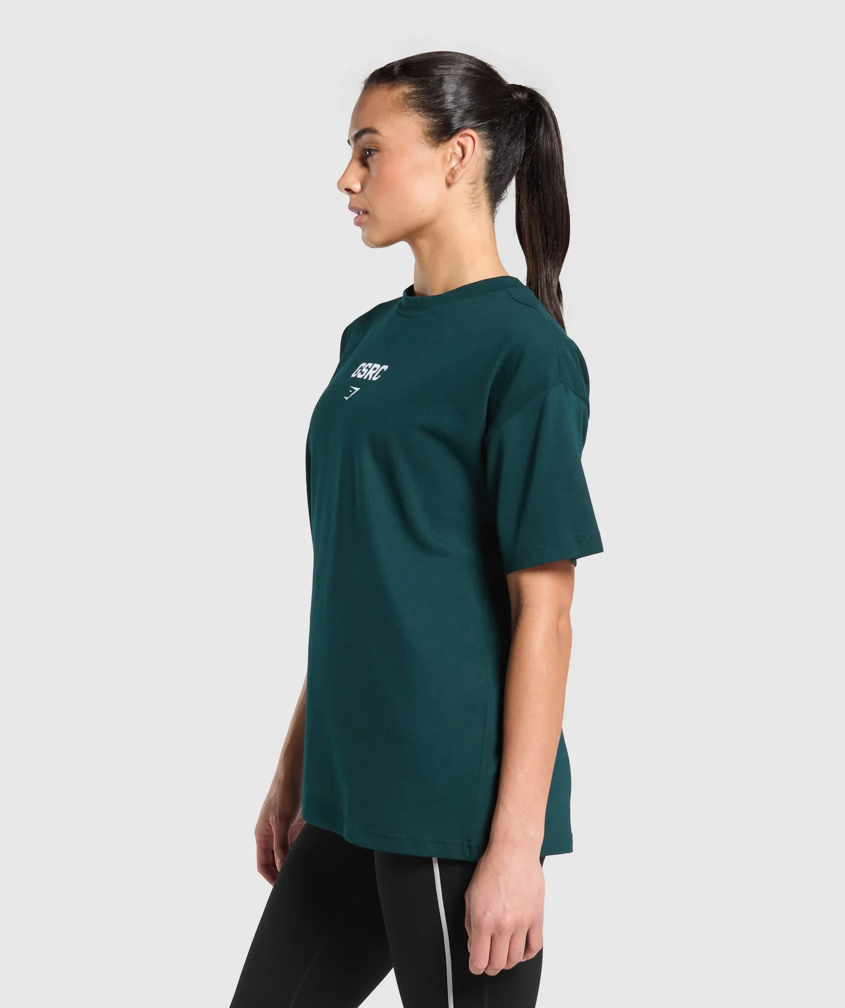 Gymshark Running Graphic Oversized T-Shirt - Strong Teal sold by Gymshark product image thumbnail 2