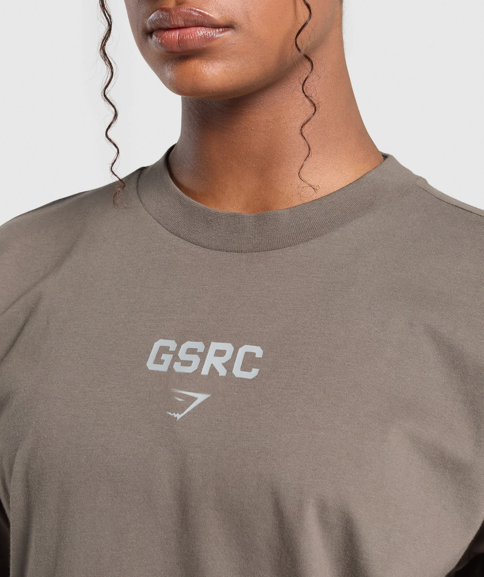 Gymshark Running Graphic Oversized T-Shirt - Camo Brown sold by Gymshark product image thumbnail 5