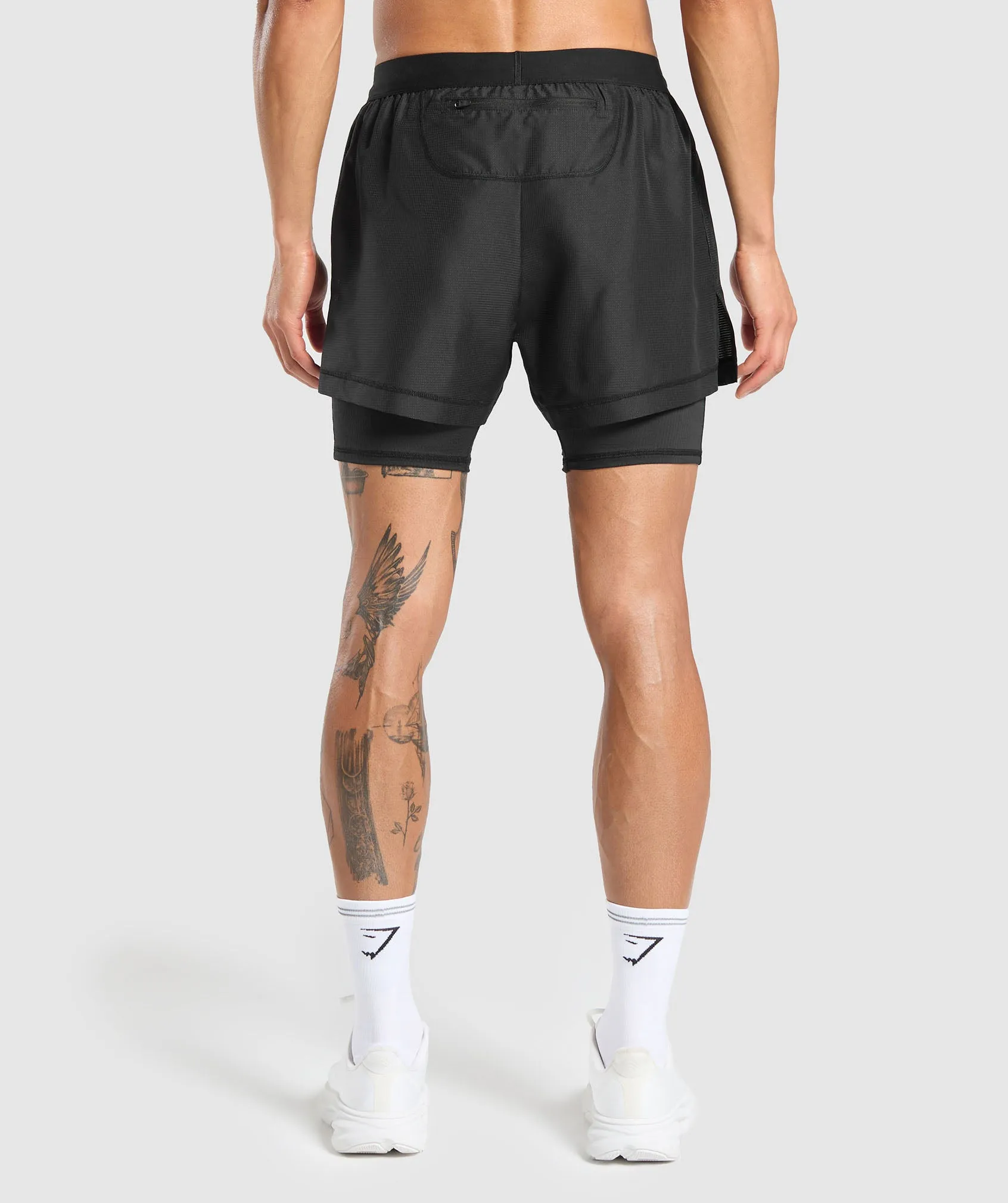 Gymshark Running 2 in 1 Shorts - Black sold by Gymshark product image thumbnail 2