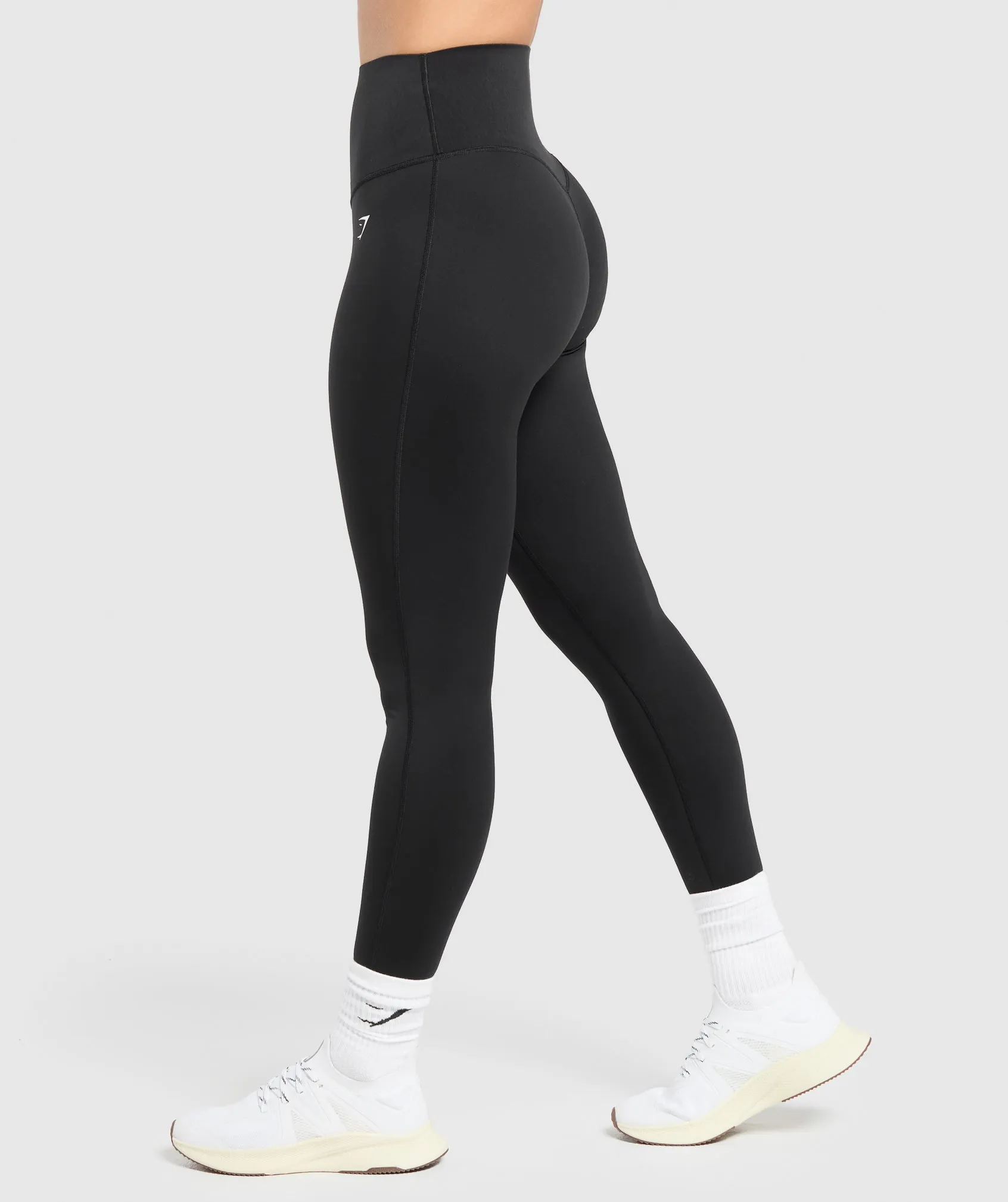 Gymshark Bonded Waist Leggings - Black sold by Gymshark product image thumbnail 3