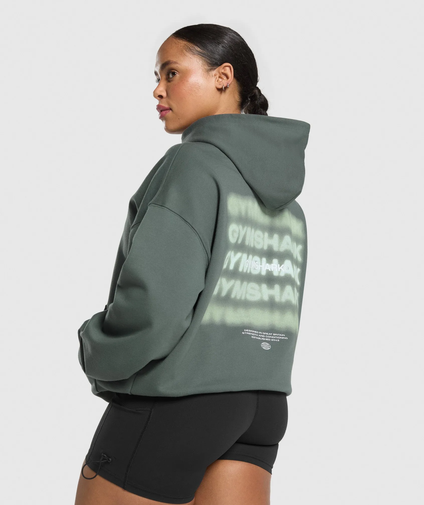 Gymshark Glow Oversized Hoodie - Slate Teal sold by Gymshark product image thumbnail 4