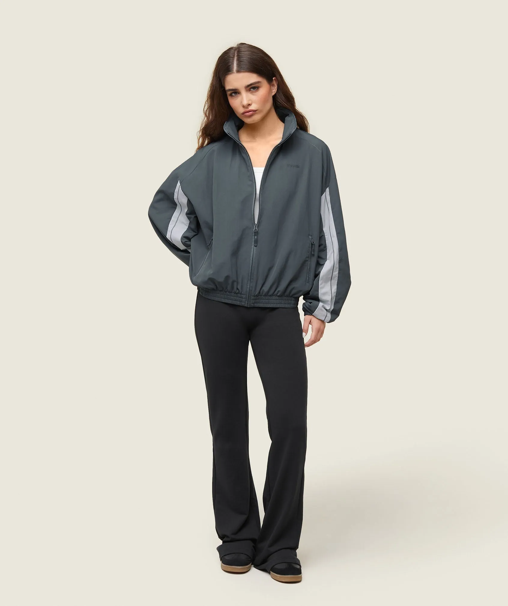 Gymshark everywear Coaches Track Jacket - Faded Black/Ice Grey sold by Gymshark product image thumbnail 4