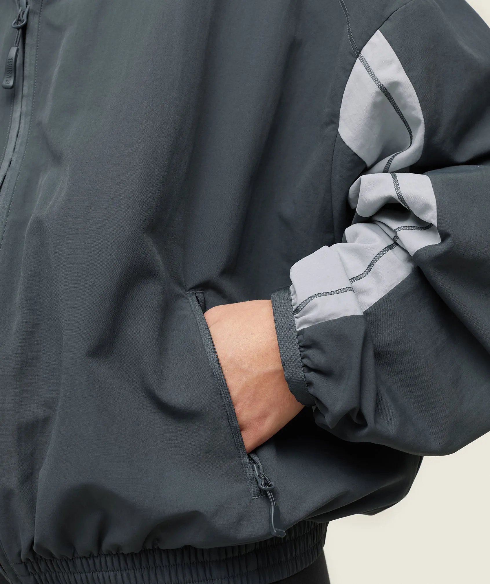 Gymshark everywear Coaches Track Jacket - Faded Black/Ice Grey sold by Gymshark product image thumbnail 5