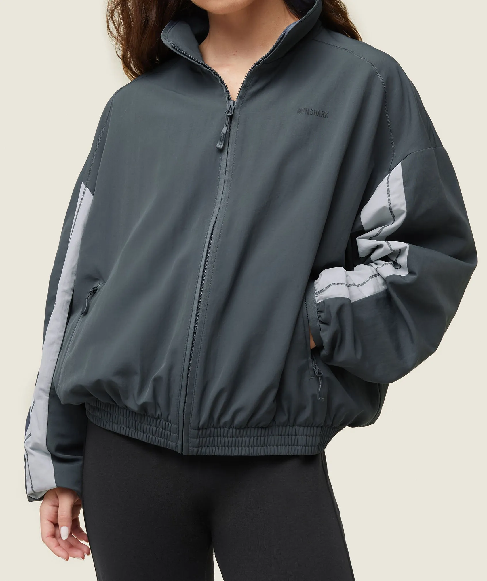 Gymshark everywear Coaches Track Jacket - Faded Black/Ice Grey sold by Gymshark product image thumbnail 3