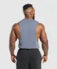 Gymshark Impact Drop Arm Tank - Iron Blue sold by Gymshark
