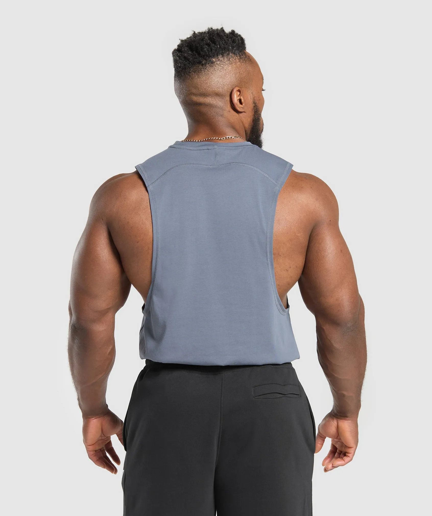 Gymshark Impact Drop Arm Tank - Iron Blue sold by Gymshark product image thumbnail 2