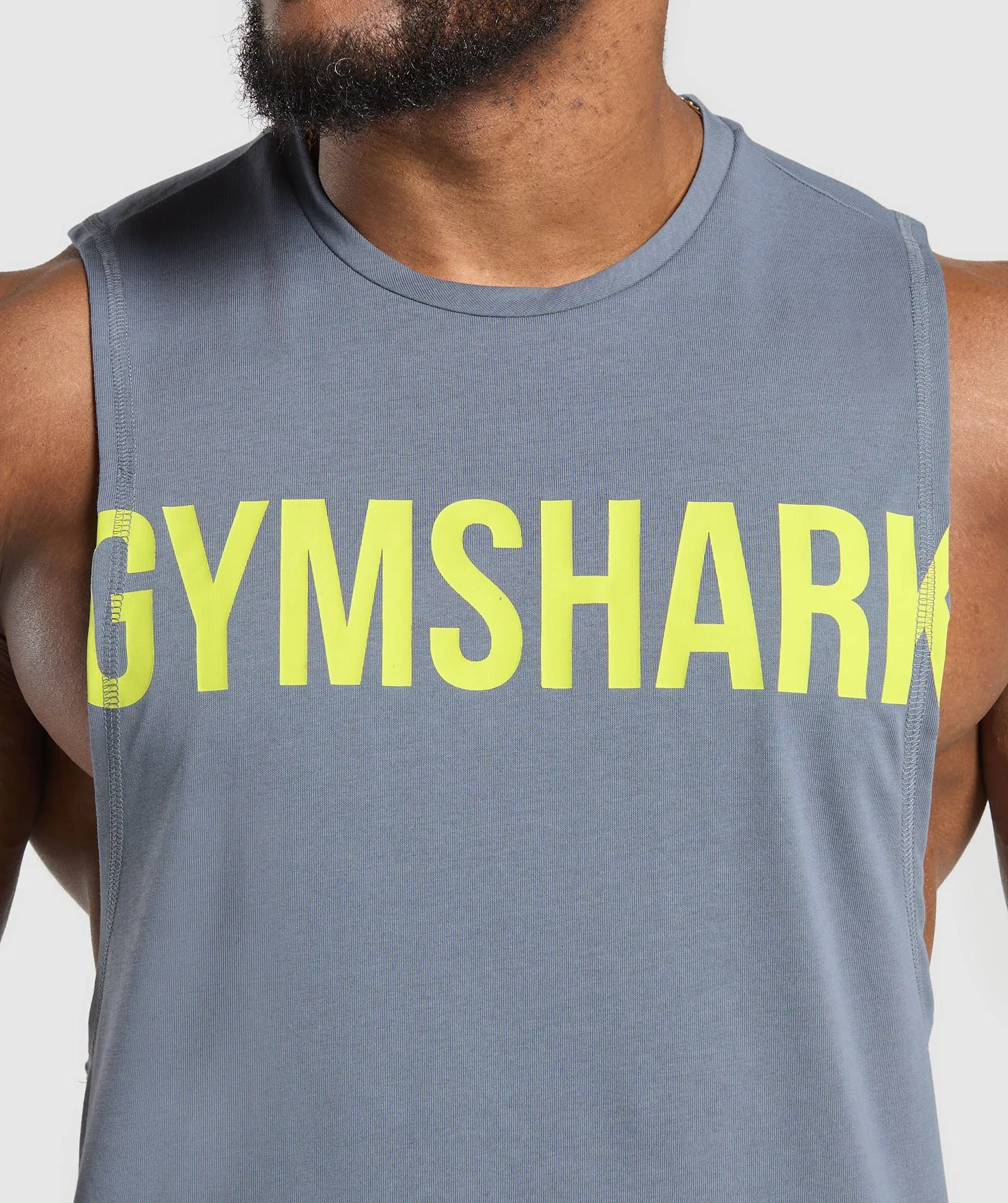 Gymshark Impact Drop Arm Tank - Iron Blue sold by Gymshark product image thumbnail 5