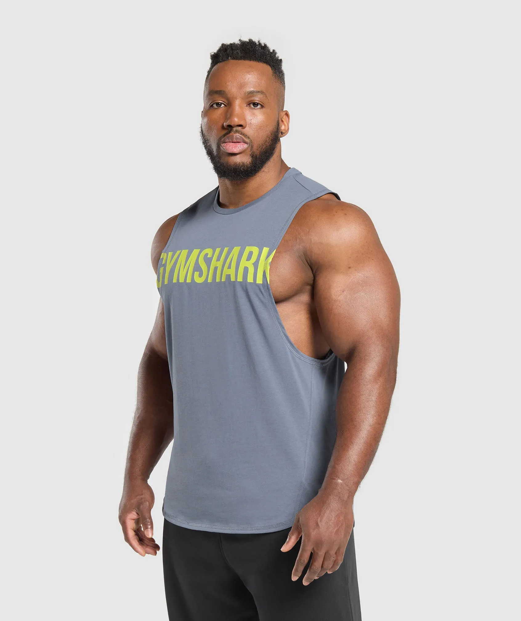 Gymshark Impact Drop Arm Tank - Iron Blue sold by Gymshark product image thumbnail 3