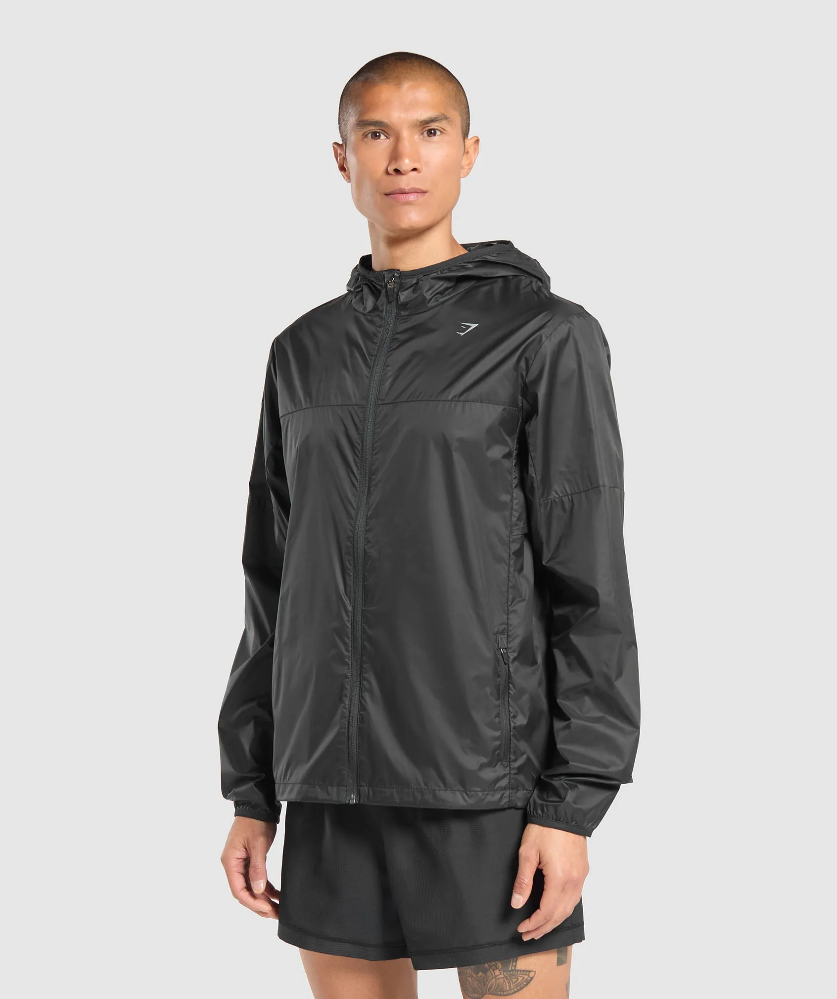Gymshark Running Windbreaker - Black sold by Gymshark product image thumbnail 3