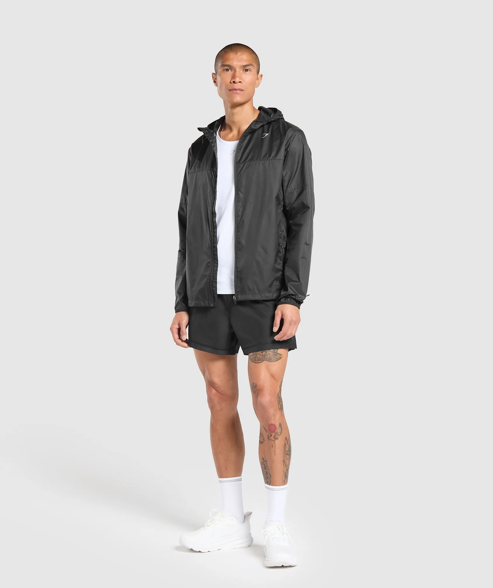 Gymshark Running Windbreaker - Black sold by Gymshark product image thumbnail 5