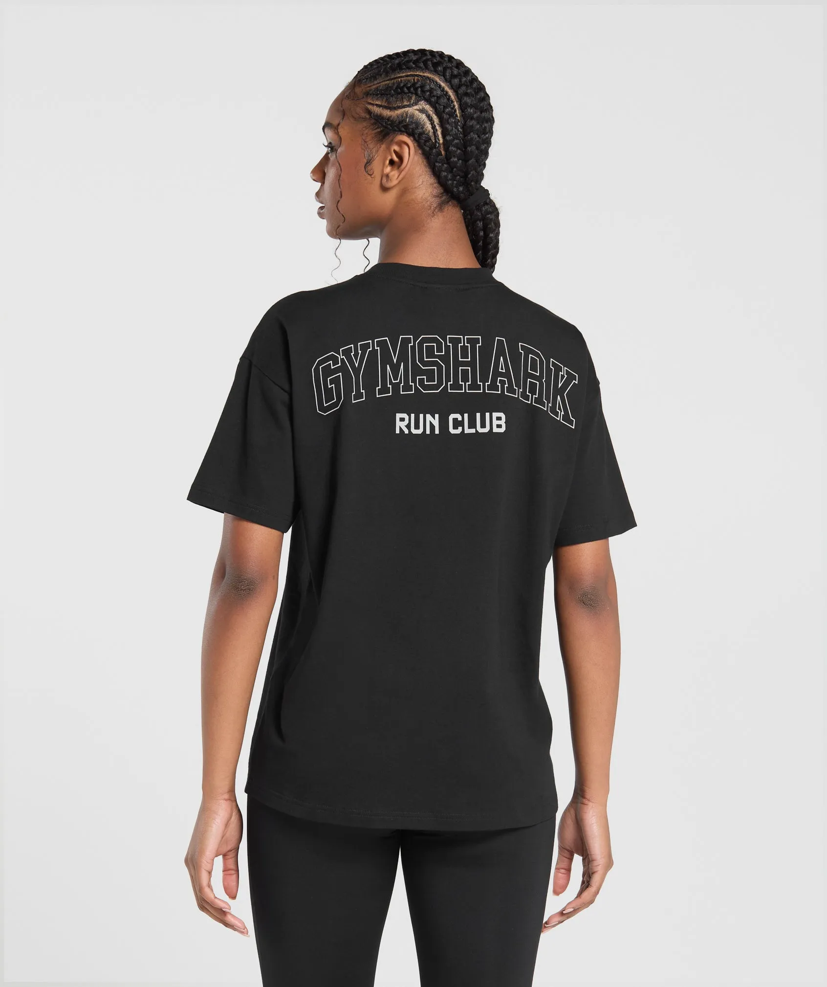 Gymshark Running Graphic Oversized T-Shirt - Black sold by Gymshark product image thumbnail 2