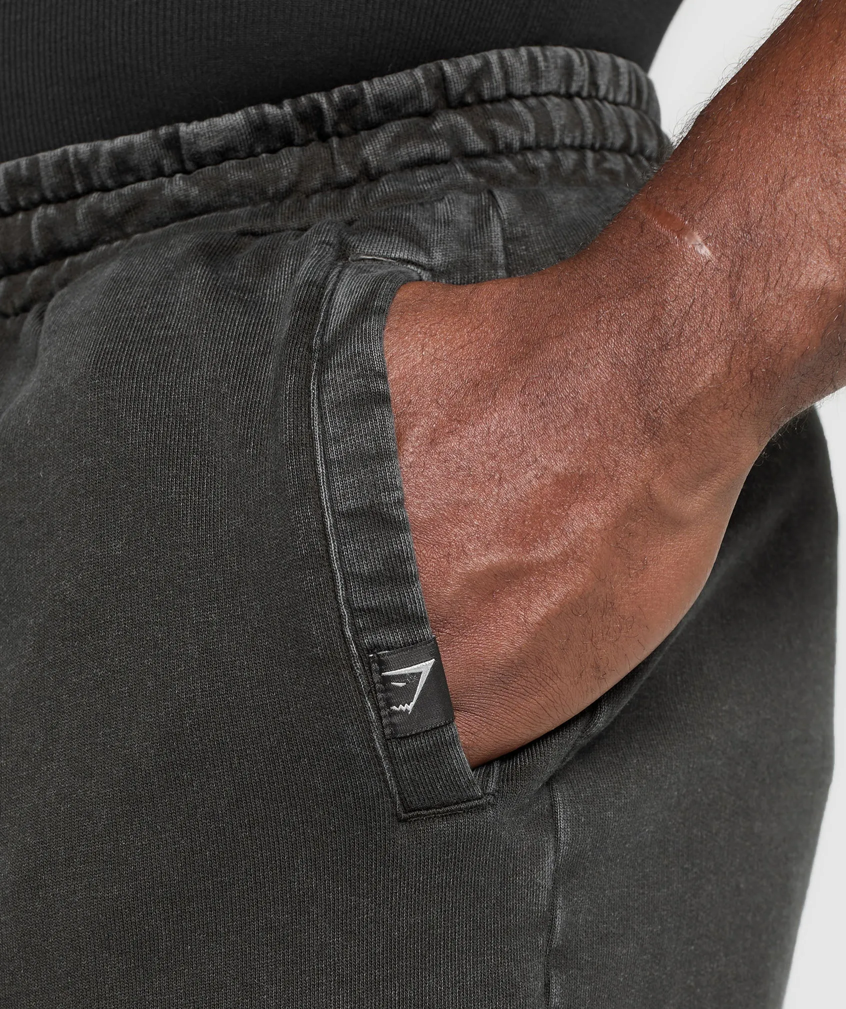 Gymshark Distressed Graphic Joggers - Black Acid Wash sold by Gymshark product image thumbnail 5