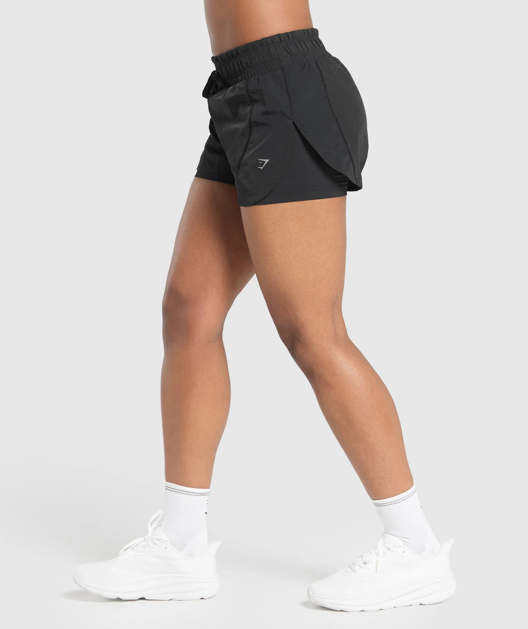 Gymshark Running 2 in 1 Woven Shorts - Black sold by Gymshark product image thumbnail 4