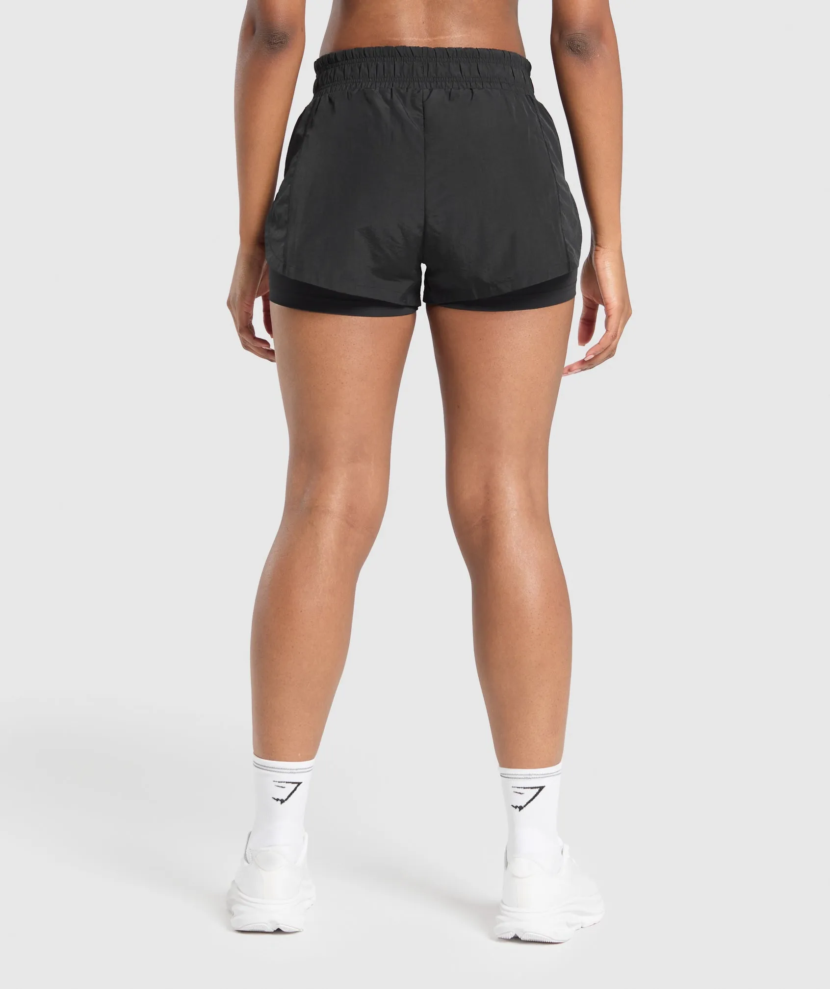Gymshark Running 2 in 1 Woven Shorts - Black sold by Gymshark product image thumbnail 2