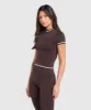 Gymshark Contrast Seamless Midi Tee - Heritage Brown sold by Gymshark