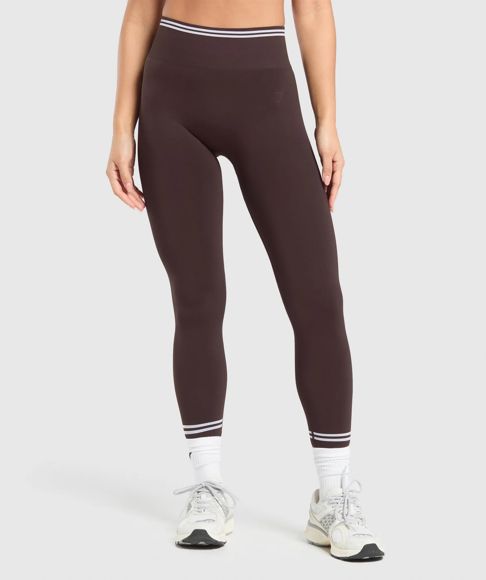 Gymshark Contrast Seamless Leggings - Heritage Brown sold by Gymshark