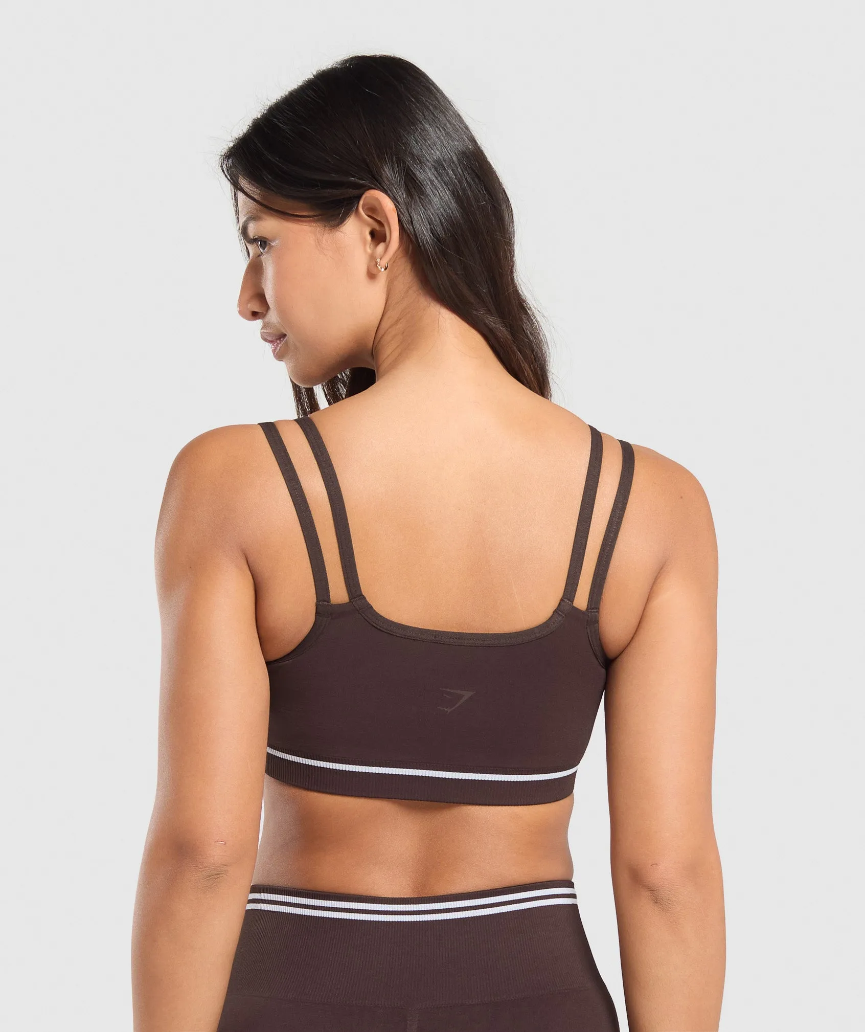 Gymshark Contrast Seamless Sports Bra - Heritage Brown sold by Gymshark product image thumbnail 2