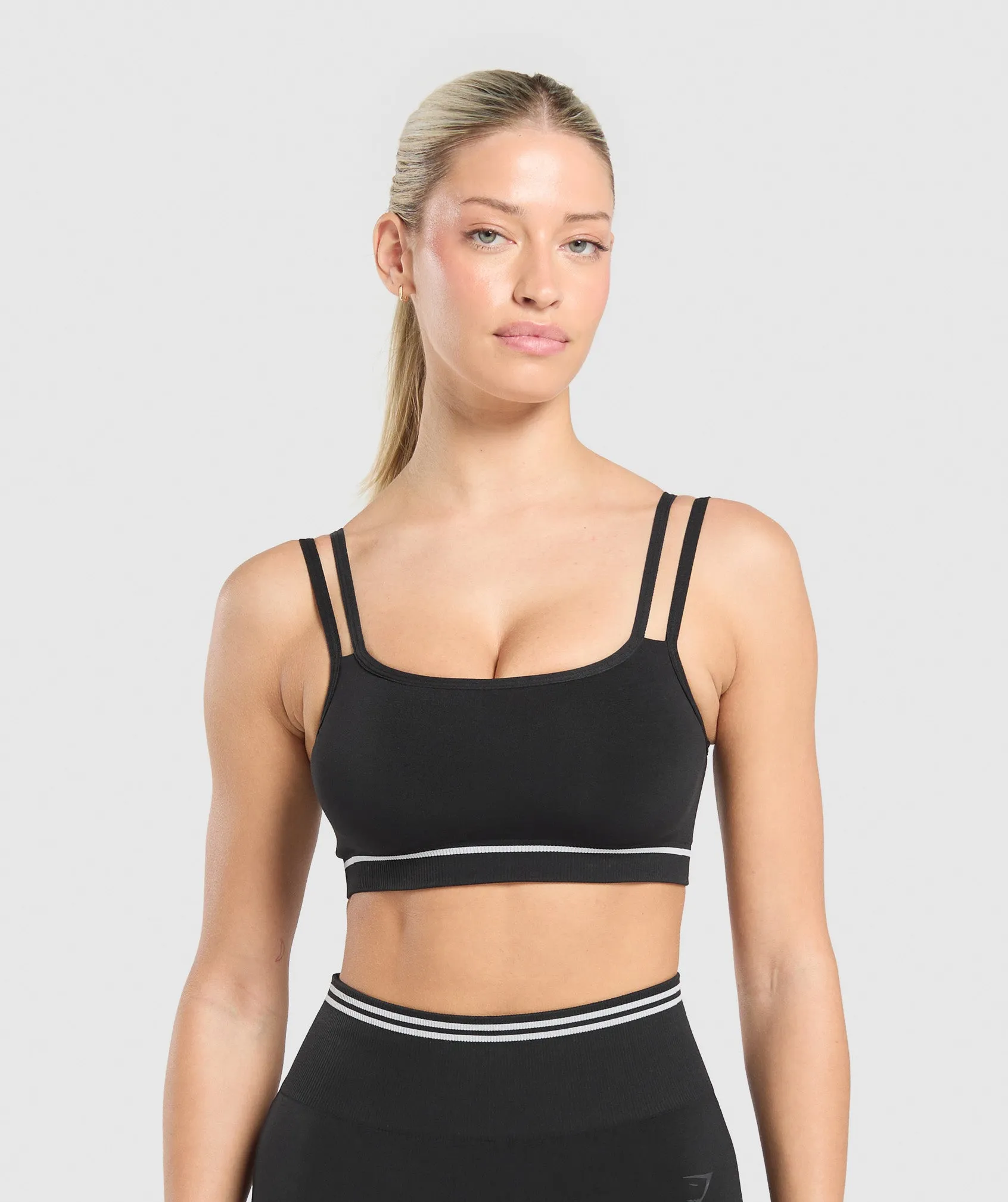 Gymshark Contrast Seamless Sports Bra - Black sold by Gymshark