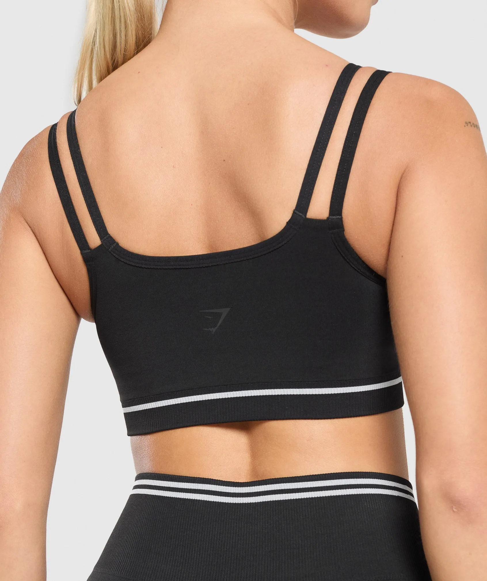 Gymshark Contrast Seamless Sports Bra - Black sold by Gymshark product image thumbnail 5