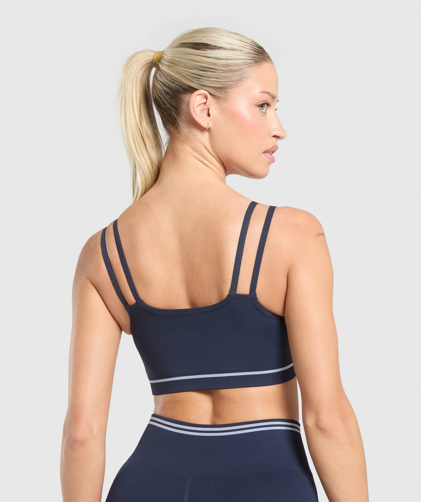 Gymshark Contrast Seamless Sports Bra - Heavy Blue sold by Gymshark product image thumbnail 2