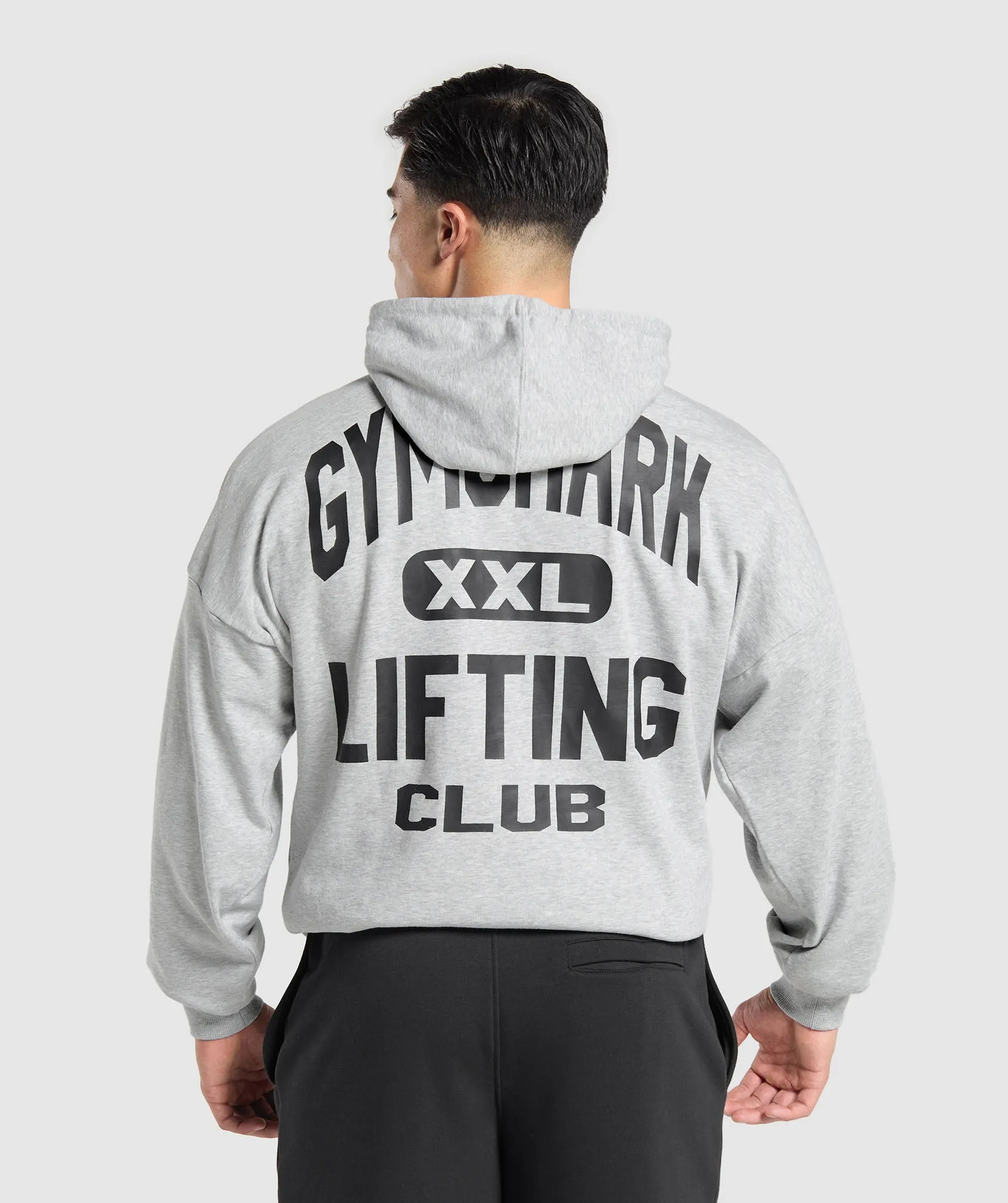 Gymshark XXL Graphic Hoodie - Light Grey Core Marl sold by Gymshark product image thumbnail 2