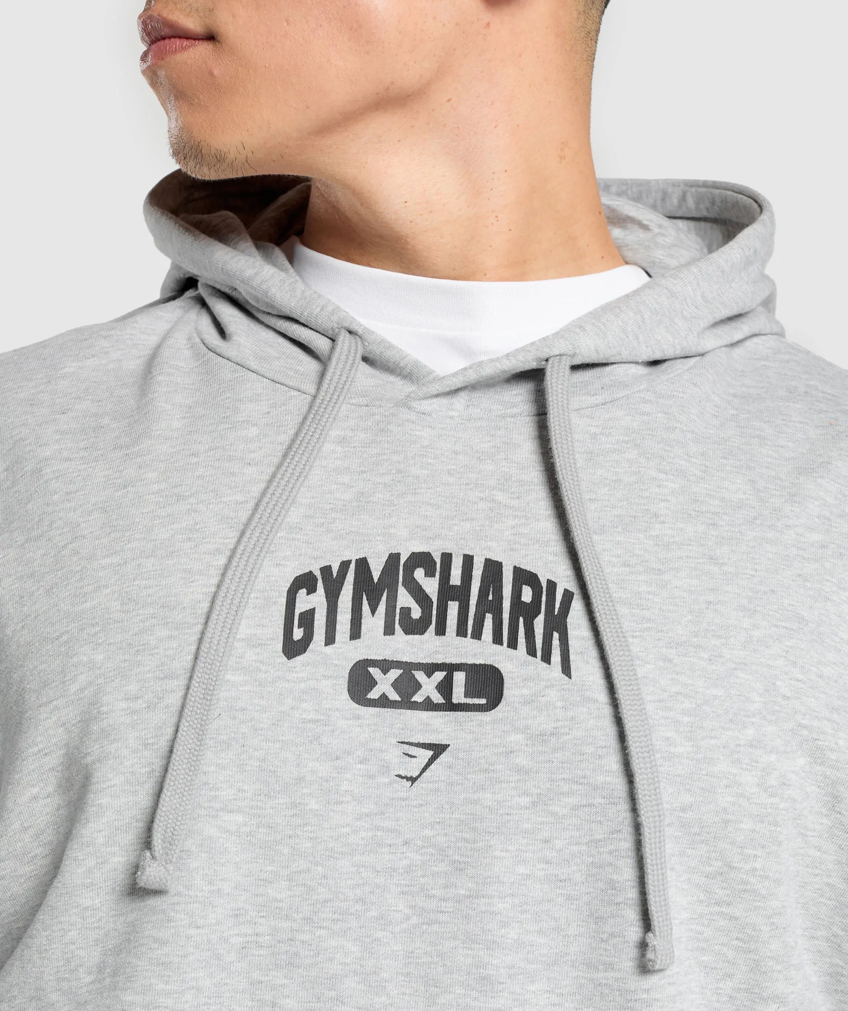 Gymshark XXL Graphic Hoodie - Light Grey Core Marl sold by Gymshark product image thumbnail 5