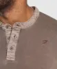 Gymshark Heavyweight Woven Collar Henley - Soft Brown sold by Gymshark